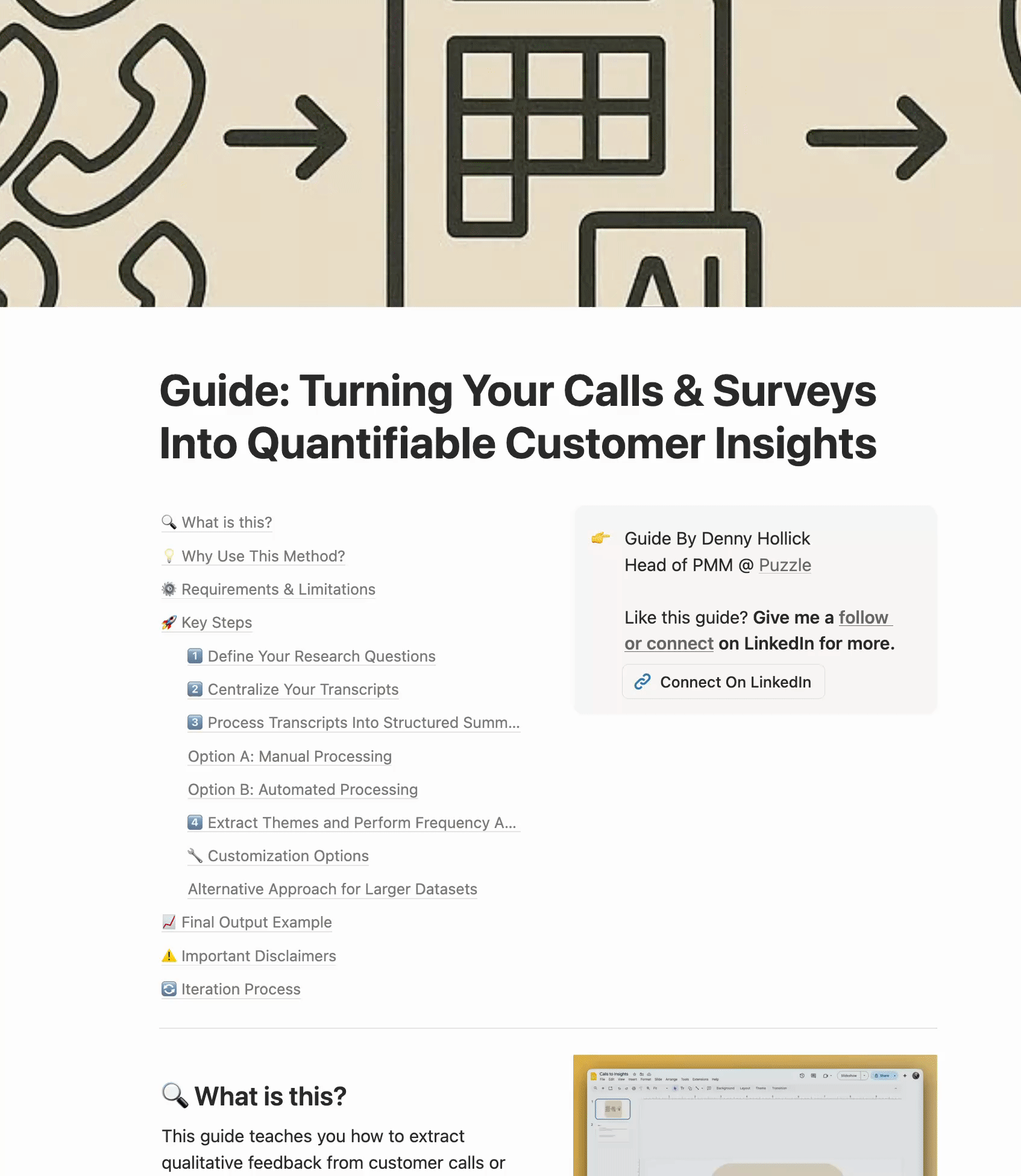 Manual guide walkthrough